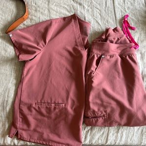 Womens Figs Mauve Set